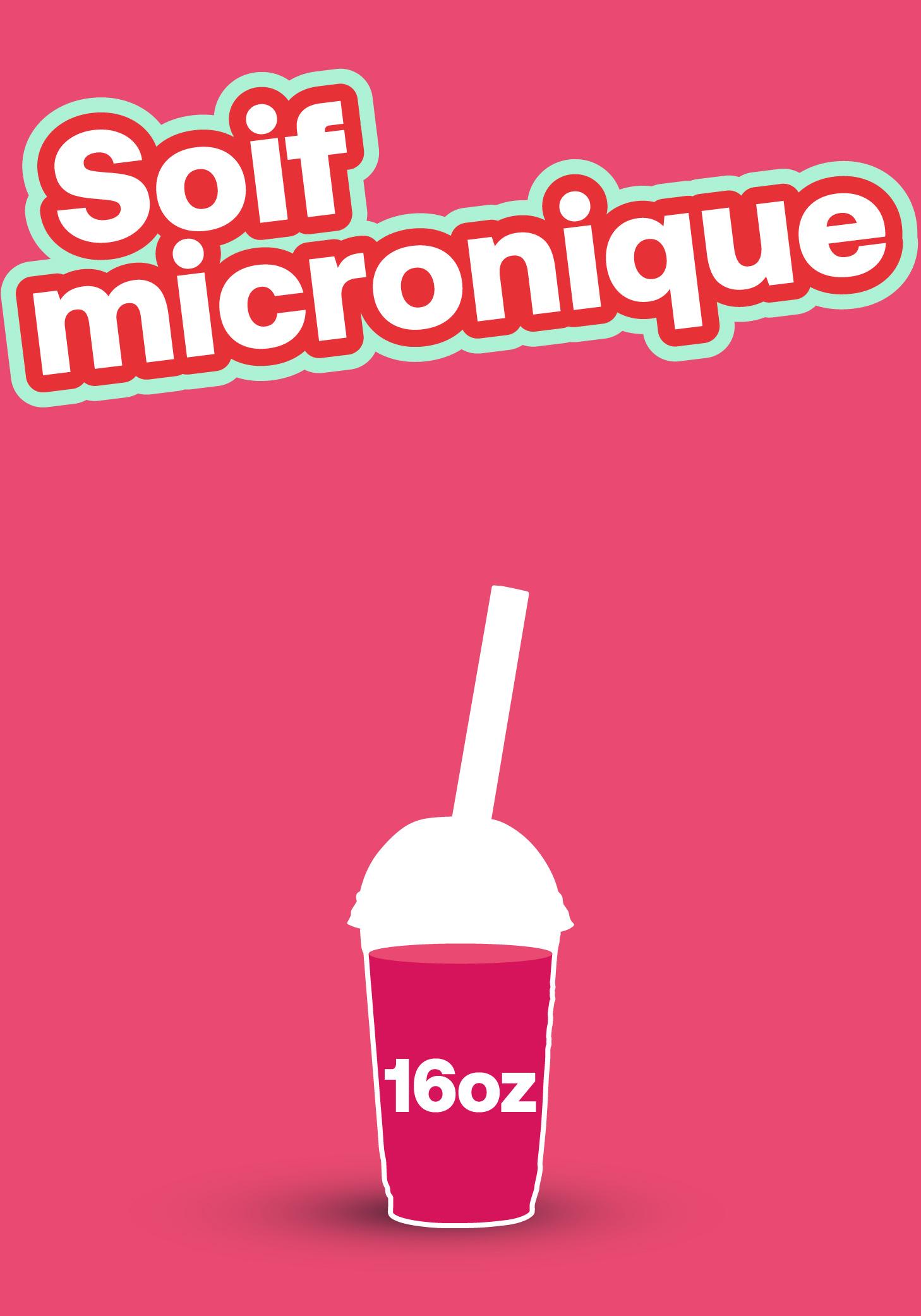 16oz drink cup with straw, pink background.