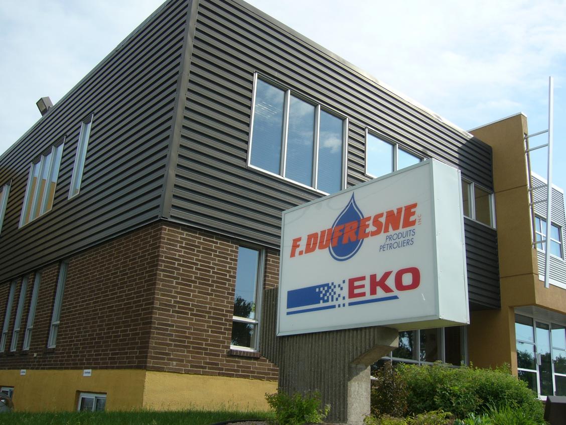 F. Dufresne petroleum products building exterior view.