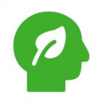 Eco-friendly symbol: head with leaf inside