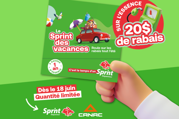 Promotion estivale Sprint avec 20$ de rabais essence