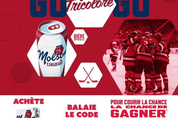 Promotion Molson avec thème hockey canadien